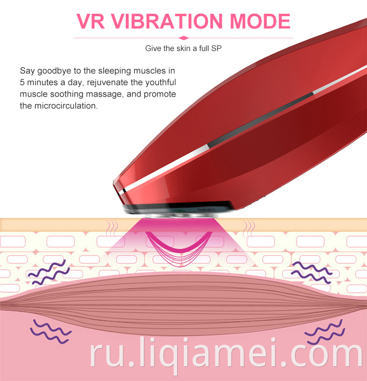 Устройство красоты с красным и синим светом Ultra Pulse Poration Skin Didere Guide Mfip/RF Красота инструмента